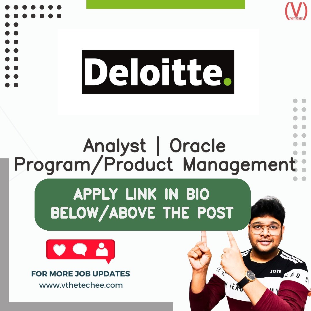 Deloitte hiring poster vthetecheejobs