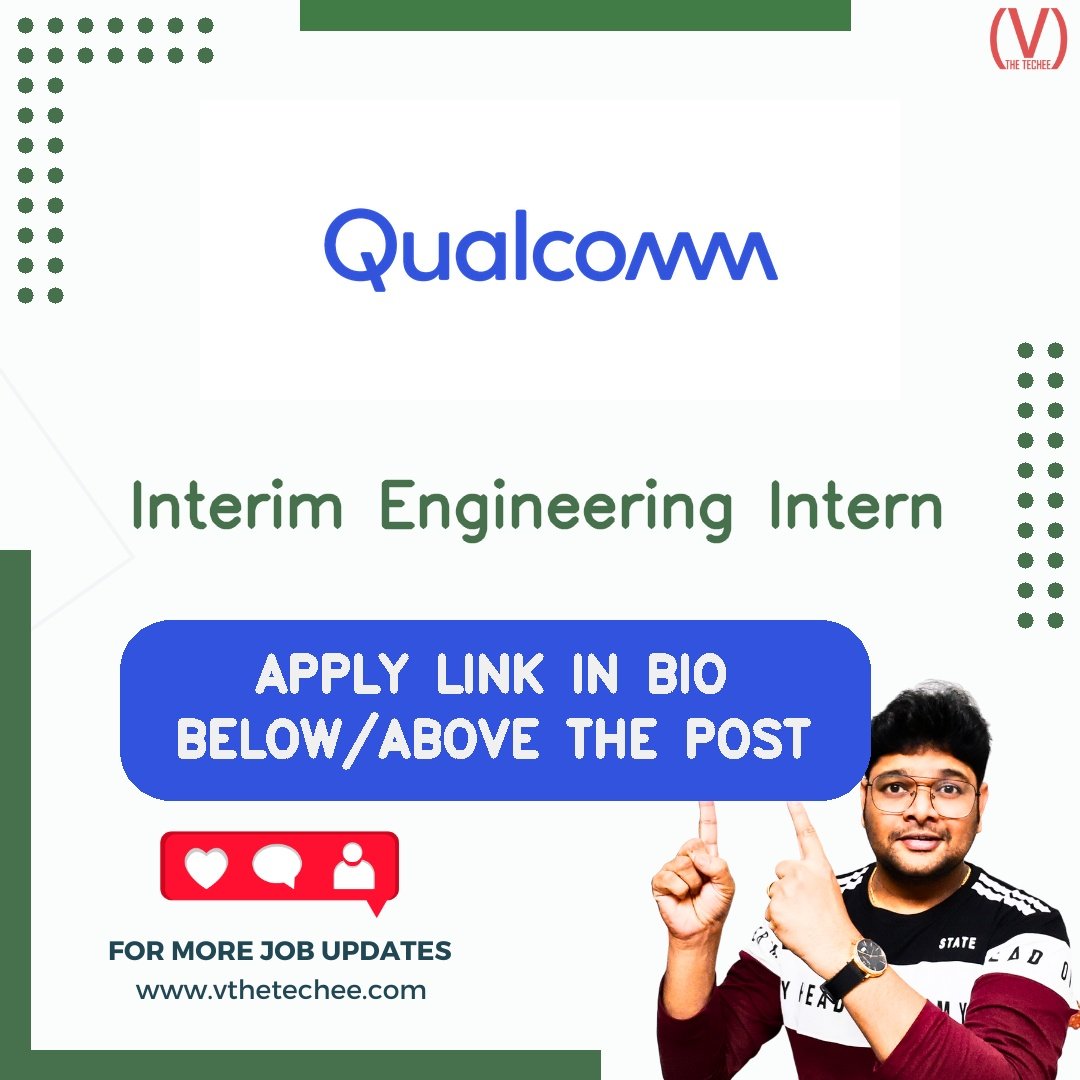 Qualcomm hiring poster vthetecheejobs