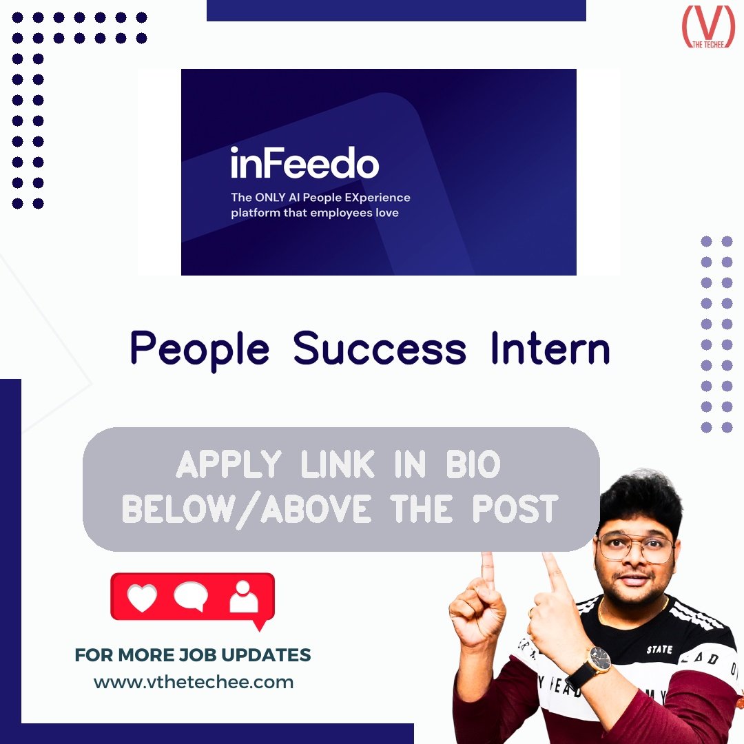 inFeedo hiring poster vthetecheejobs