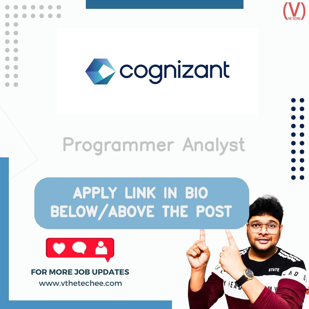 Cognizant hiring poster vthetecheejobs