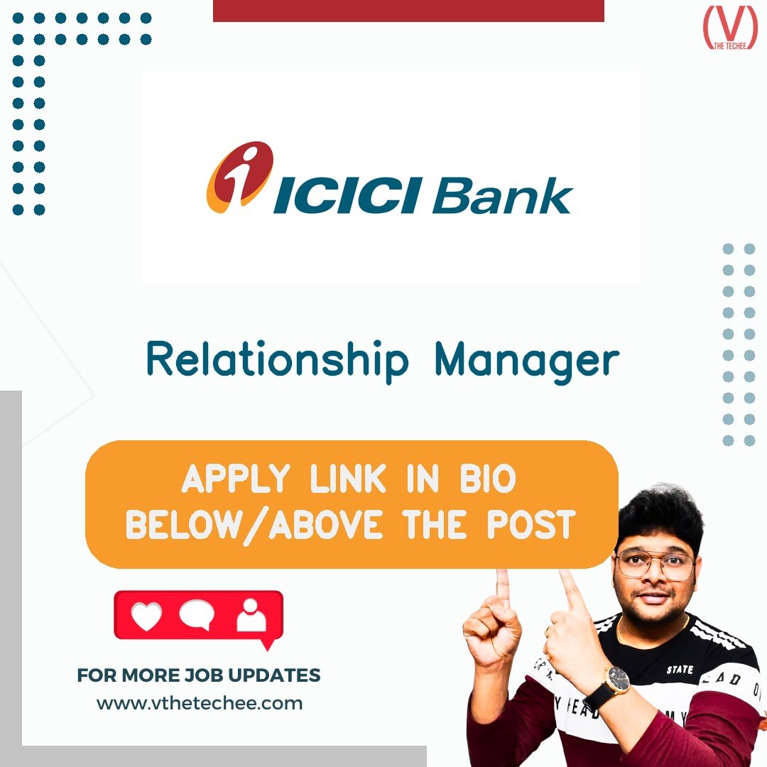 ICICI Bank hiring poster vthetecheejobs