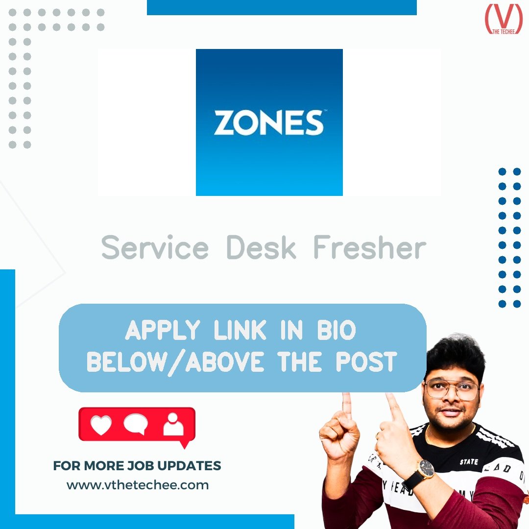 Zones LLC. hiring poster vthetecheejobs