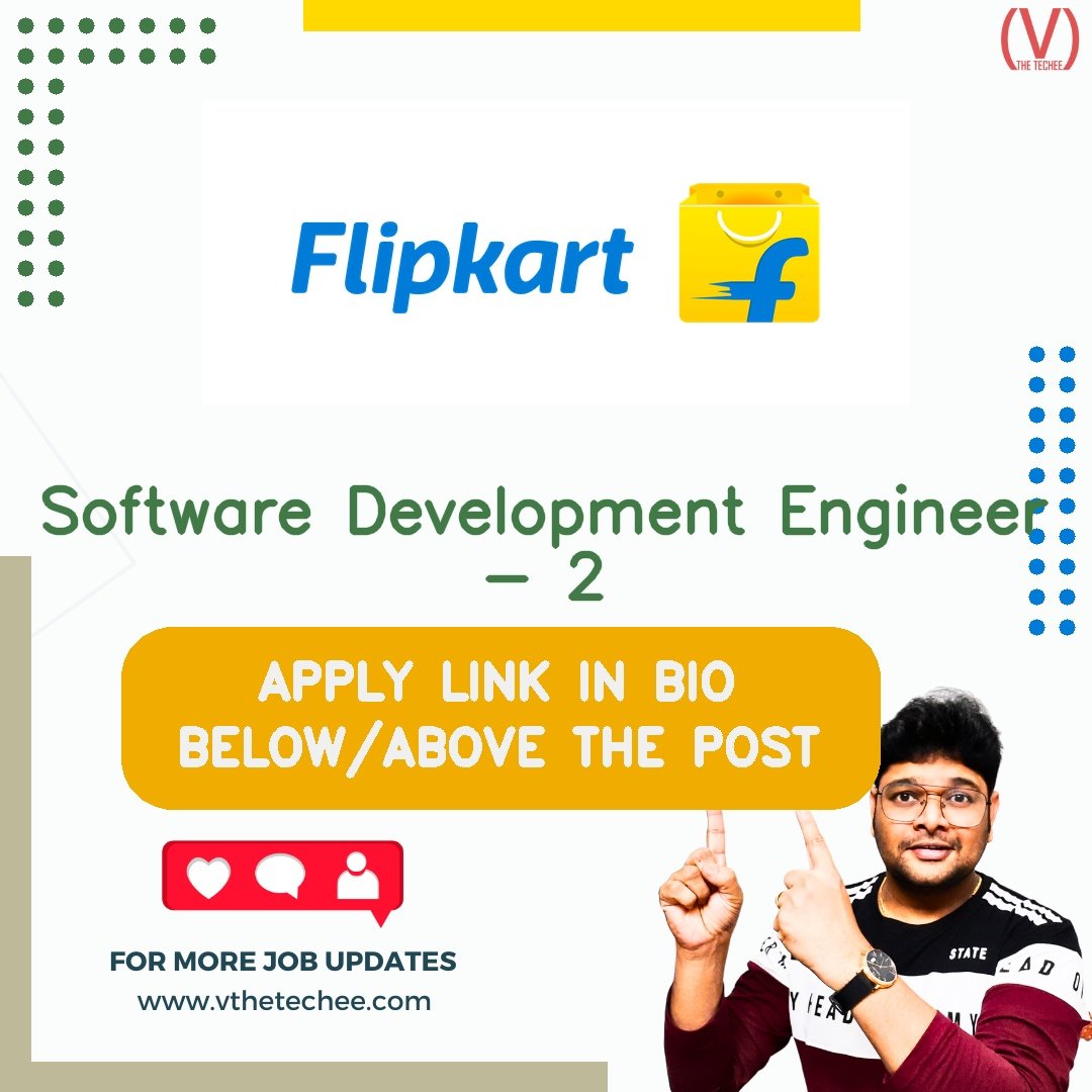 Flipkart hiring poster vthetecheejobs