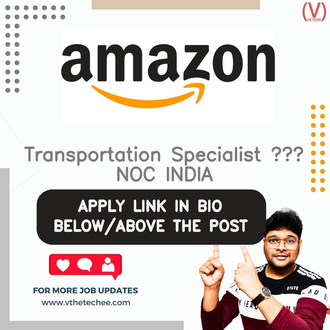 Amazon hiring poster vthetecheejobs