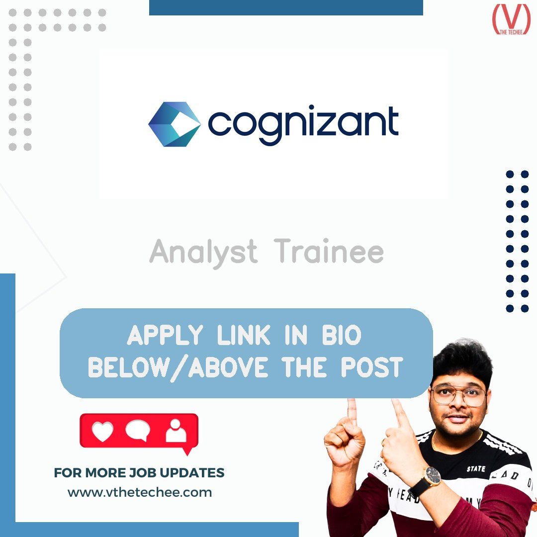 Cognizant hiring poster vthetecheejobs