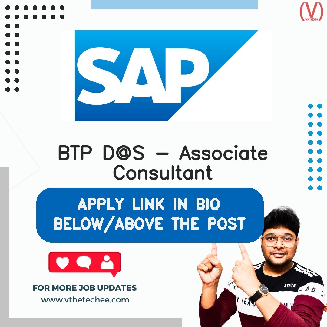 SAP hiring poster vthetecheejobs
