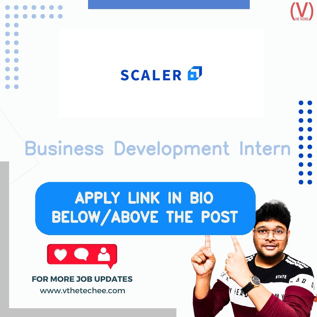 Scaler hiring poster vthetecheejobs