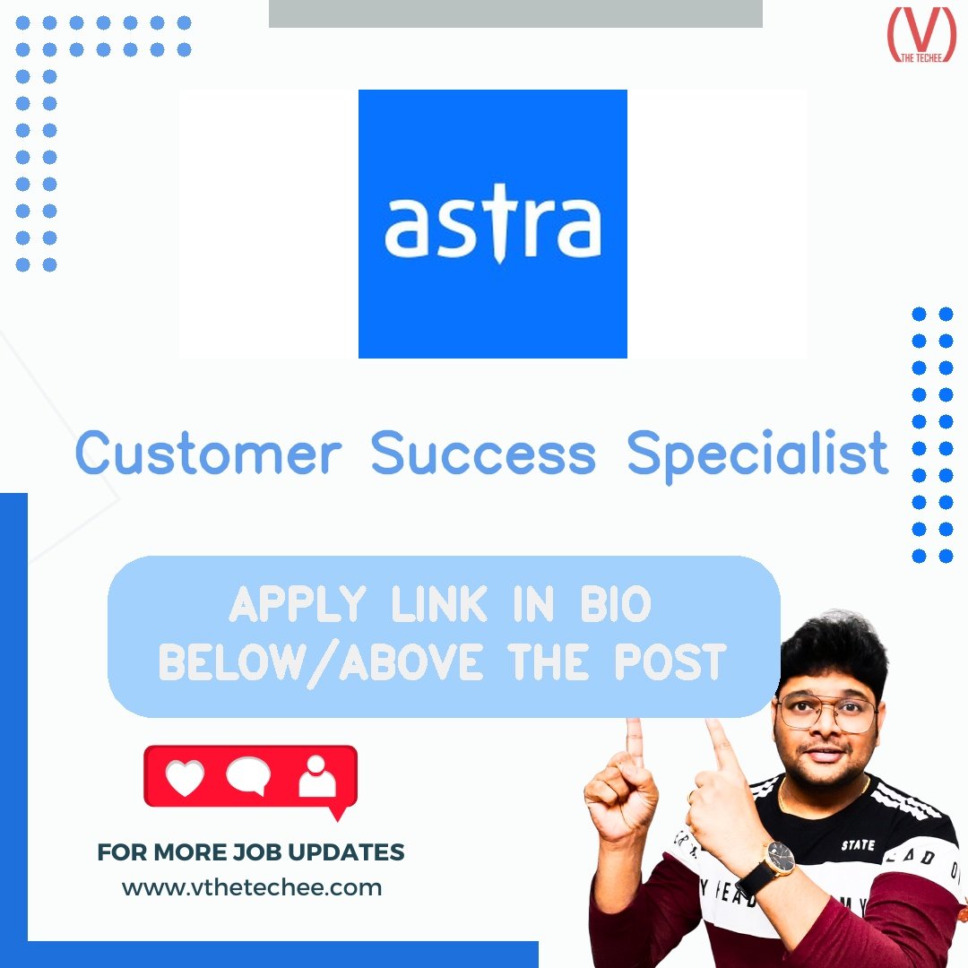 Astra Security hiring poster vthetecheejobs