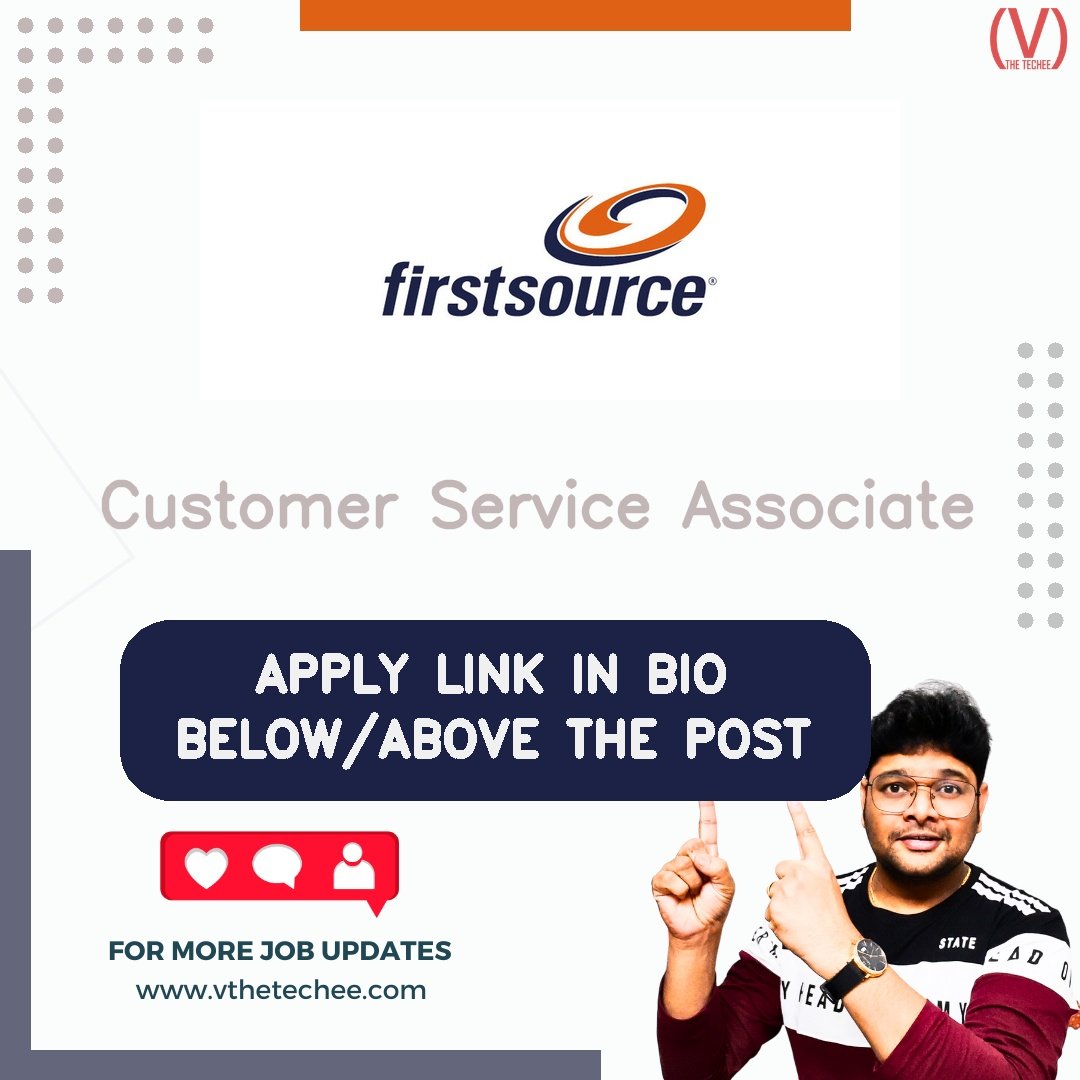 Firstsource hiring poster vthetecheejobs