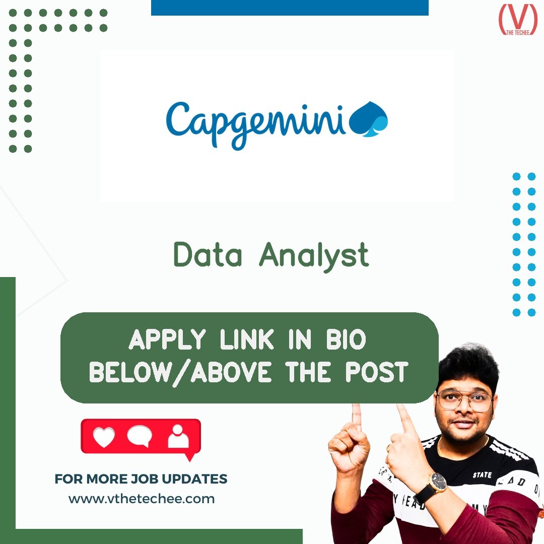 Capgemini hiring poster vthetecheejobs