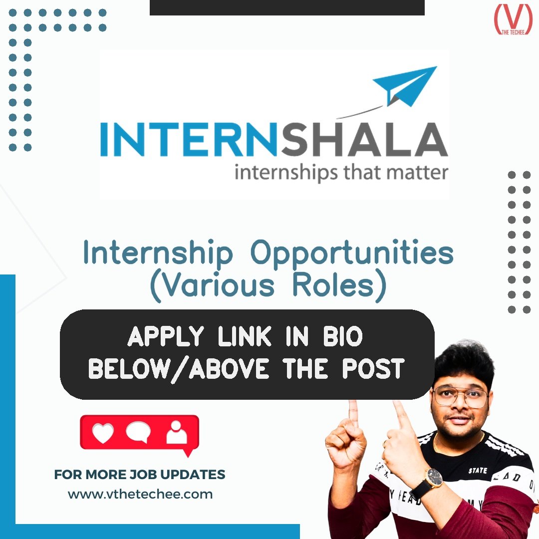Internshala hiring poster vthetecheejobs
