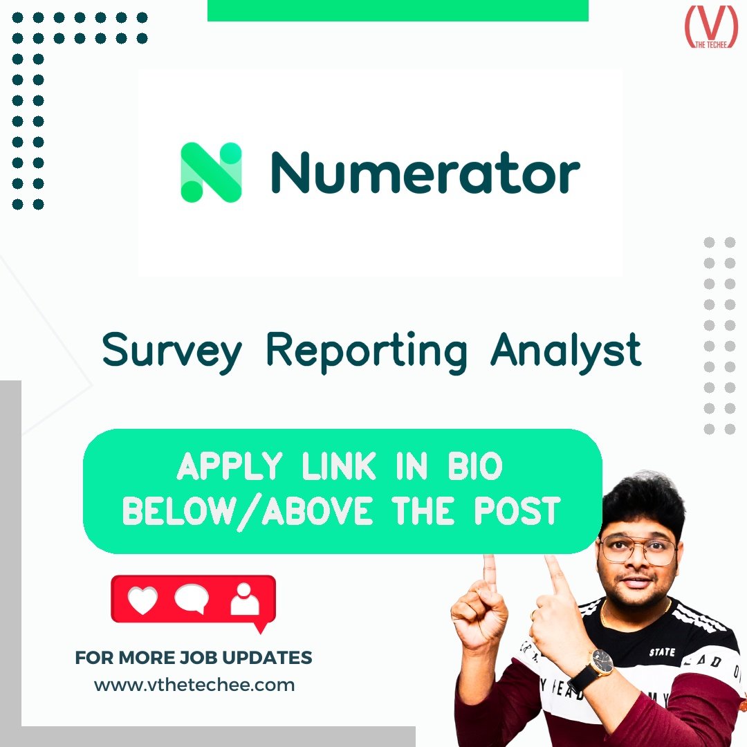 Numerator hiring poster vthetecheejobs