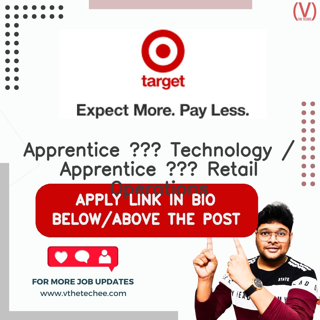 Target India hiring poster vthetecheejobs