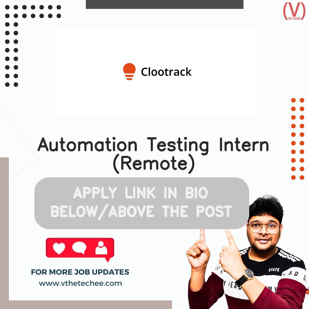 Clootrack hiring poster vthetecheejobs