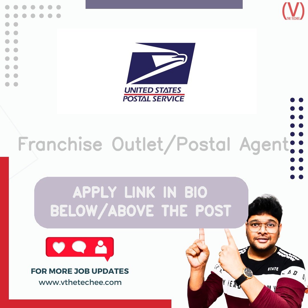 Department of Posts hiring poster vthetecheejobs