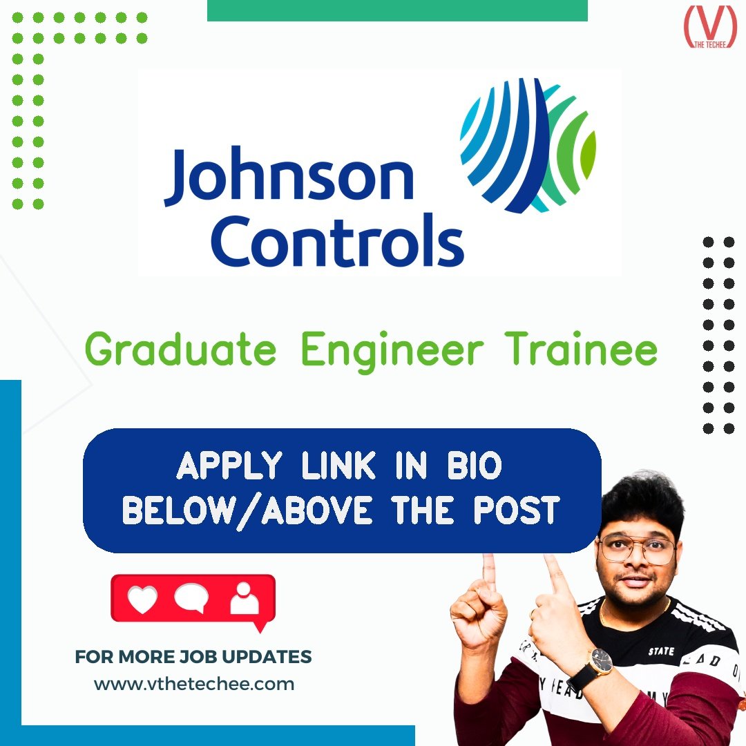 Johnson Controls hiring poster vthetecheejobs