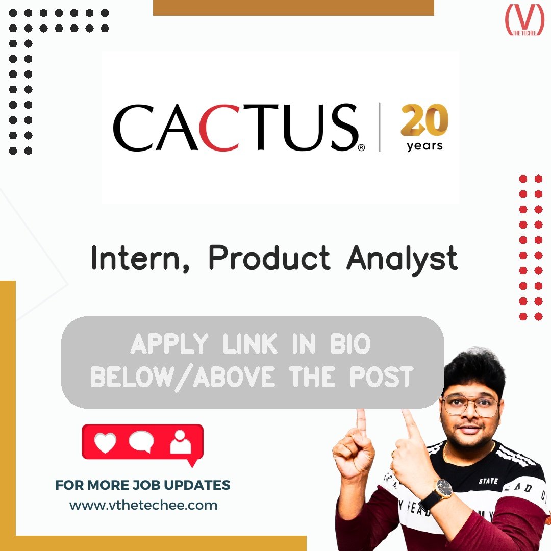Cactus Communications hiring poster vthetecheejobs