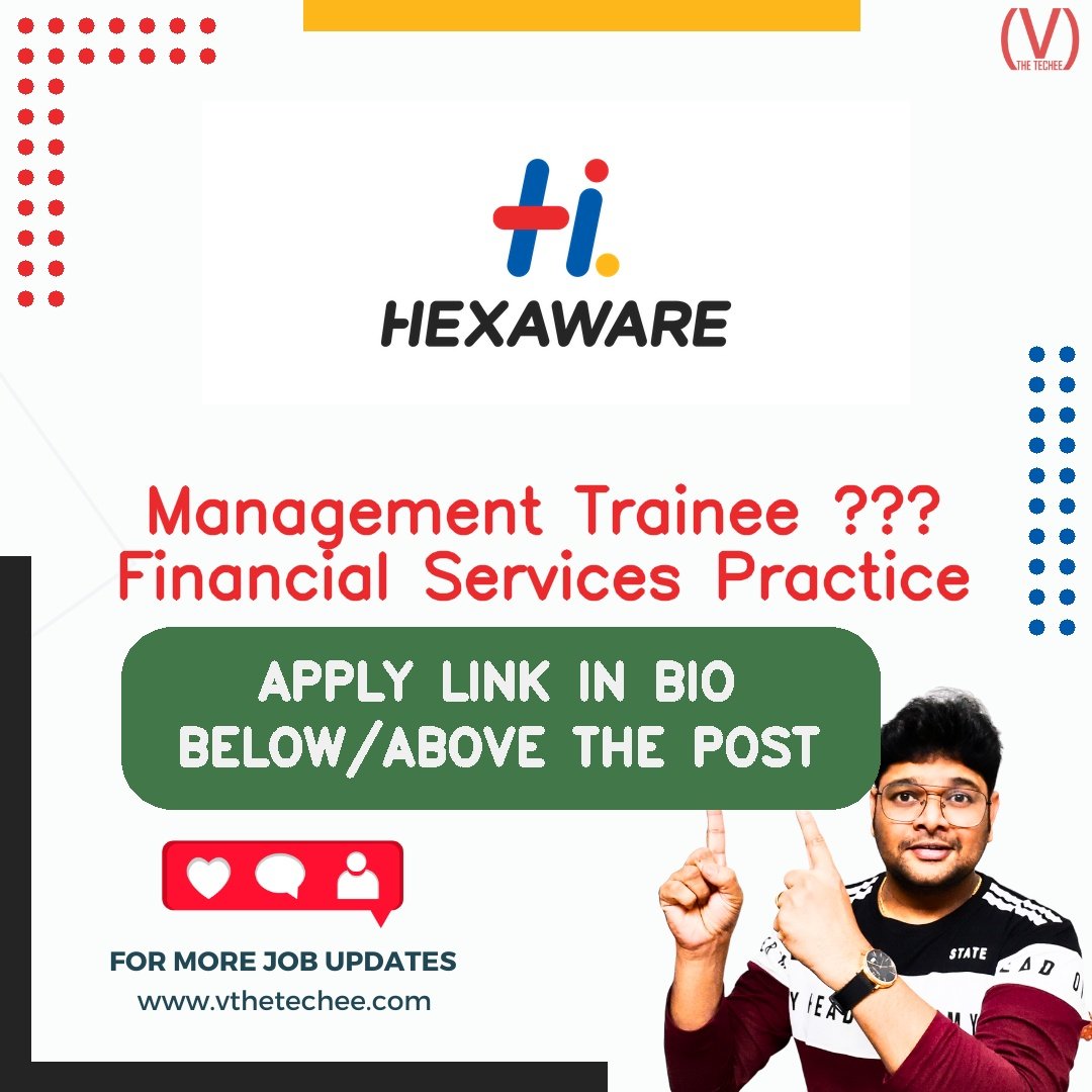 Hexaware Technologies Limited hiring poster vthetecheejobs