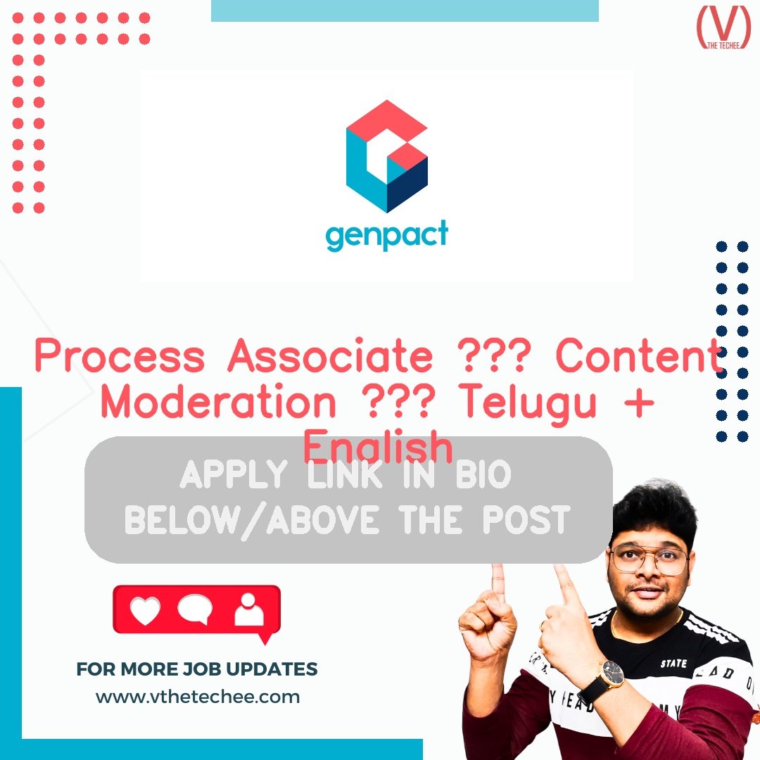 Genpact hiring poster vthetecheejobs