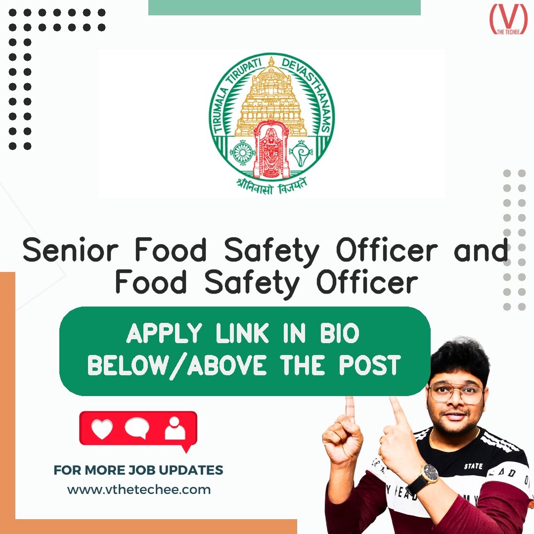 Tirumala Tirupati Devasthanams (TTD) hiring poster vthetecheejobs