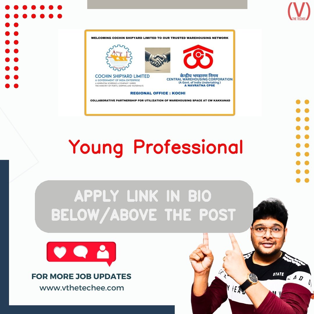 Central Warehousing Corporation (CWC) hiring poster vthetecheejobs