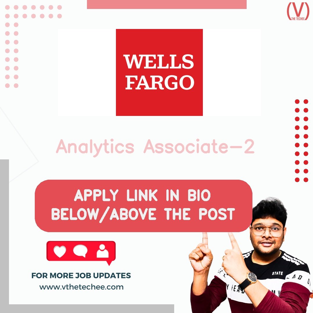 Wells Fargo hiring poster vthetecheejobs