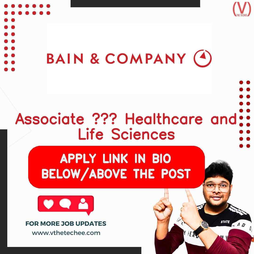 Bain & Company hiring poster vthetecheejobs