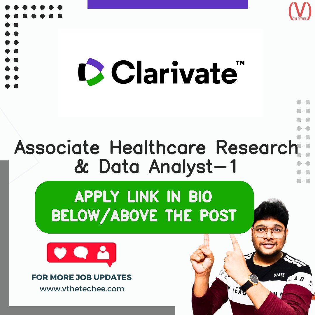 Clarivate hiring poster vthetecheejobs