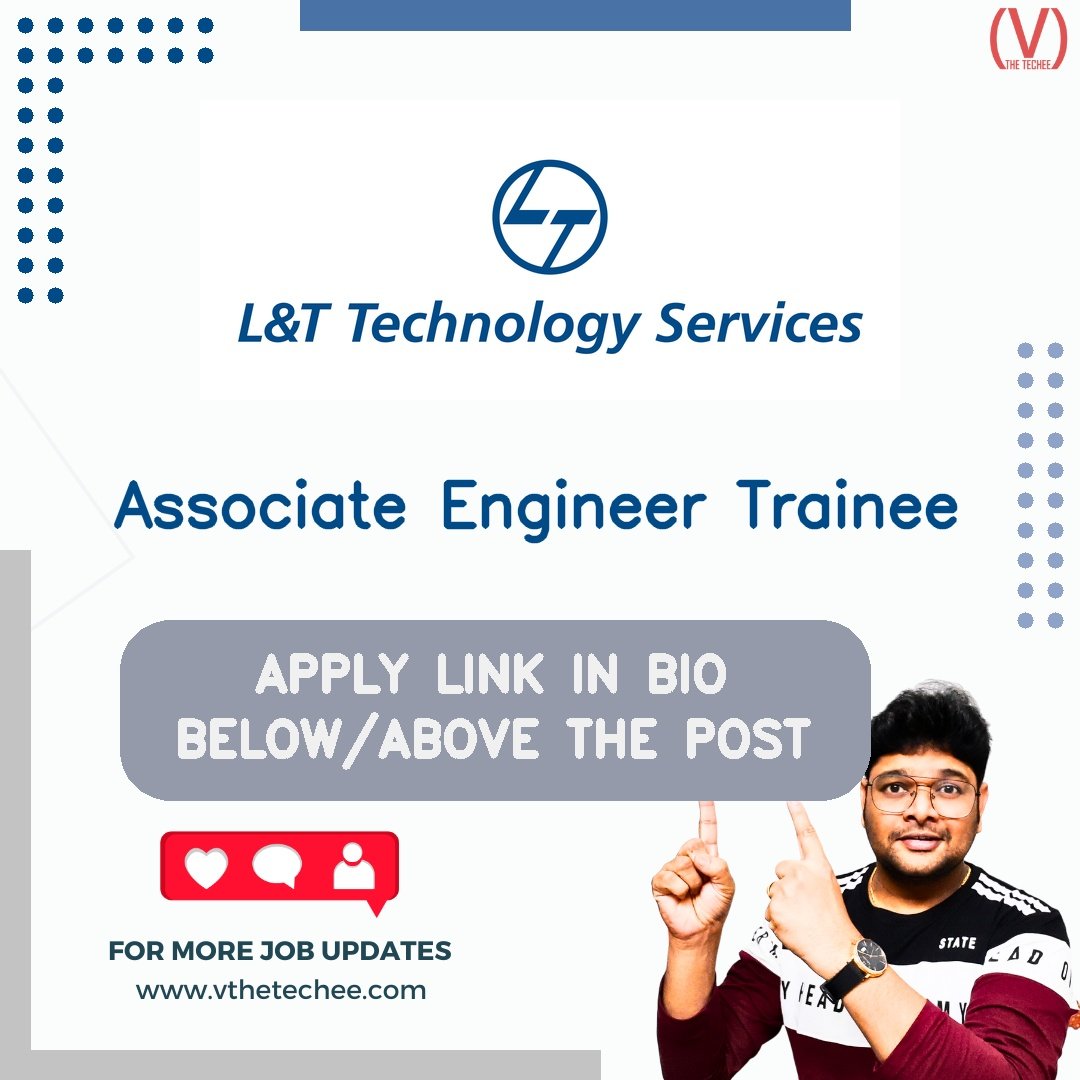 L&T Technology Services hiring poster vthetecheejobs