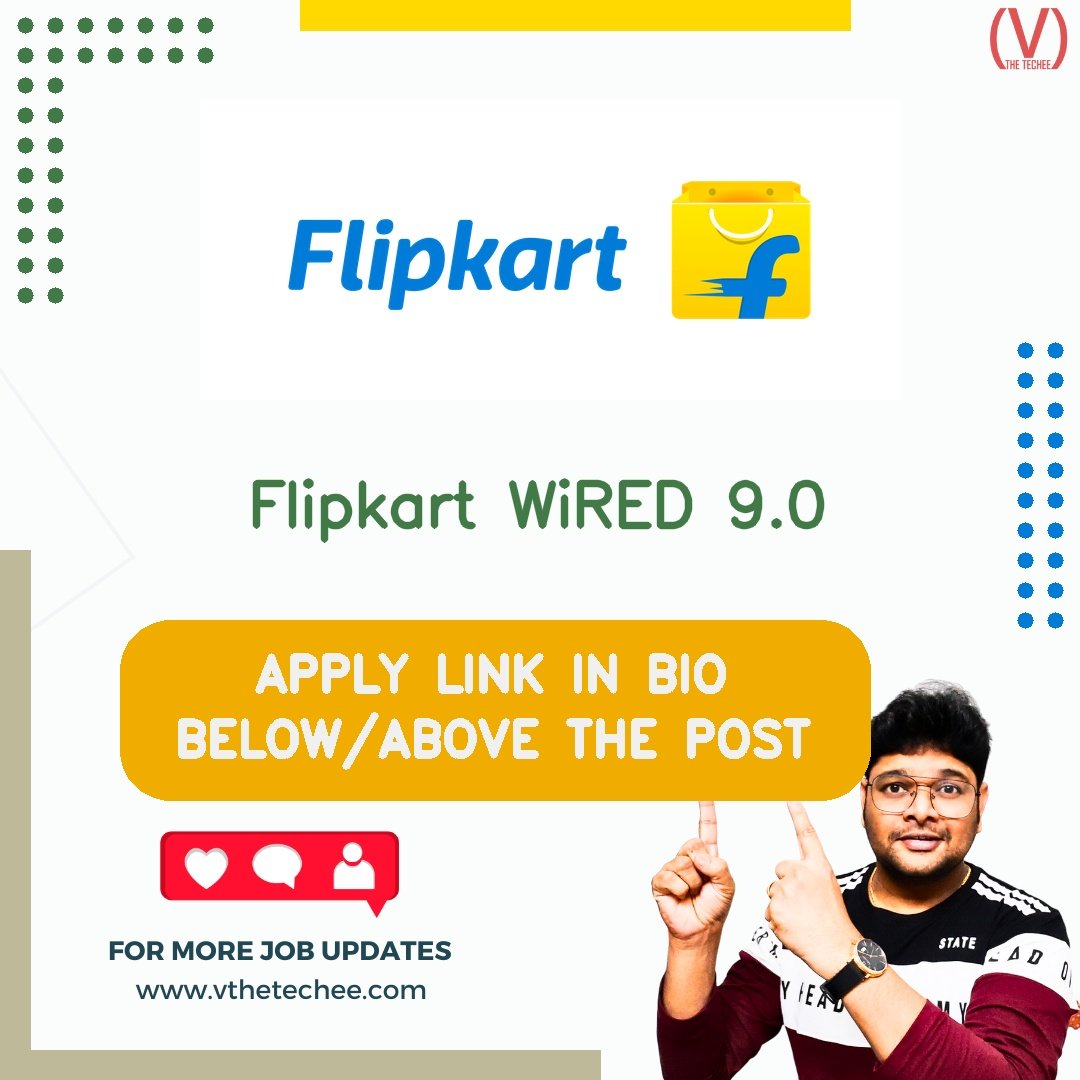 Flipkart hiring poster vthetecheejobs
