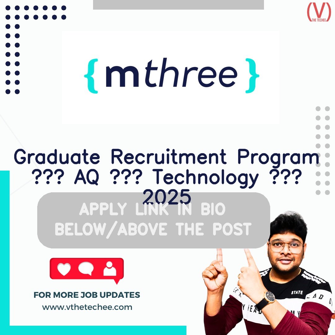 mthree hiring poster vthetecheejobs