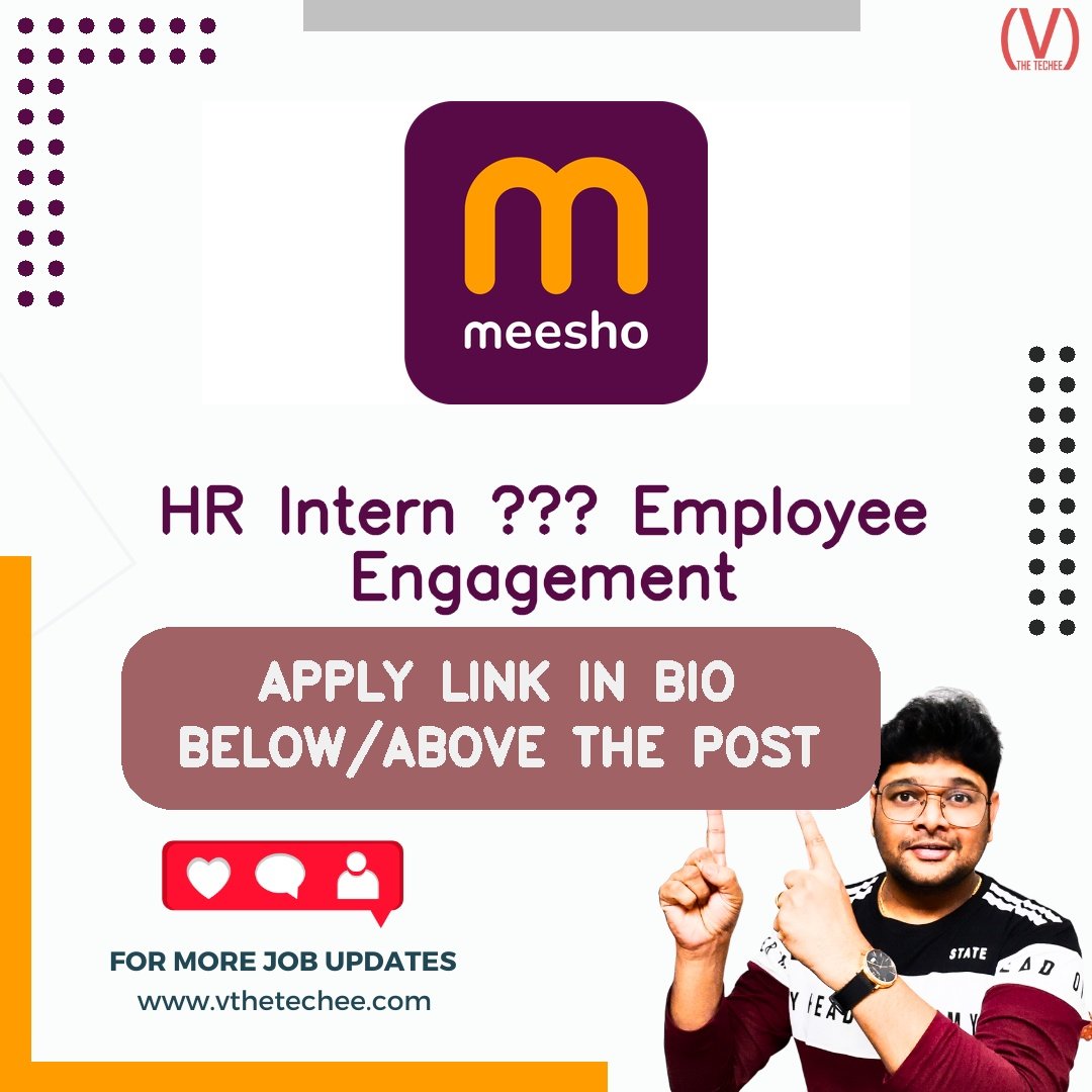 Meesho hiring poster vthetecheejobs