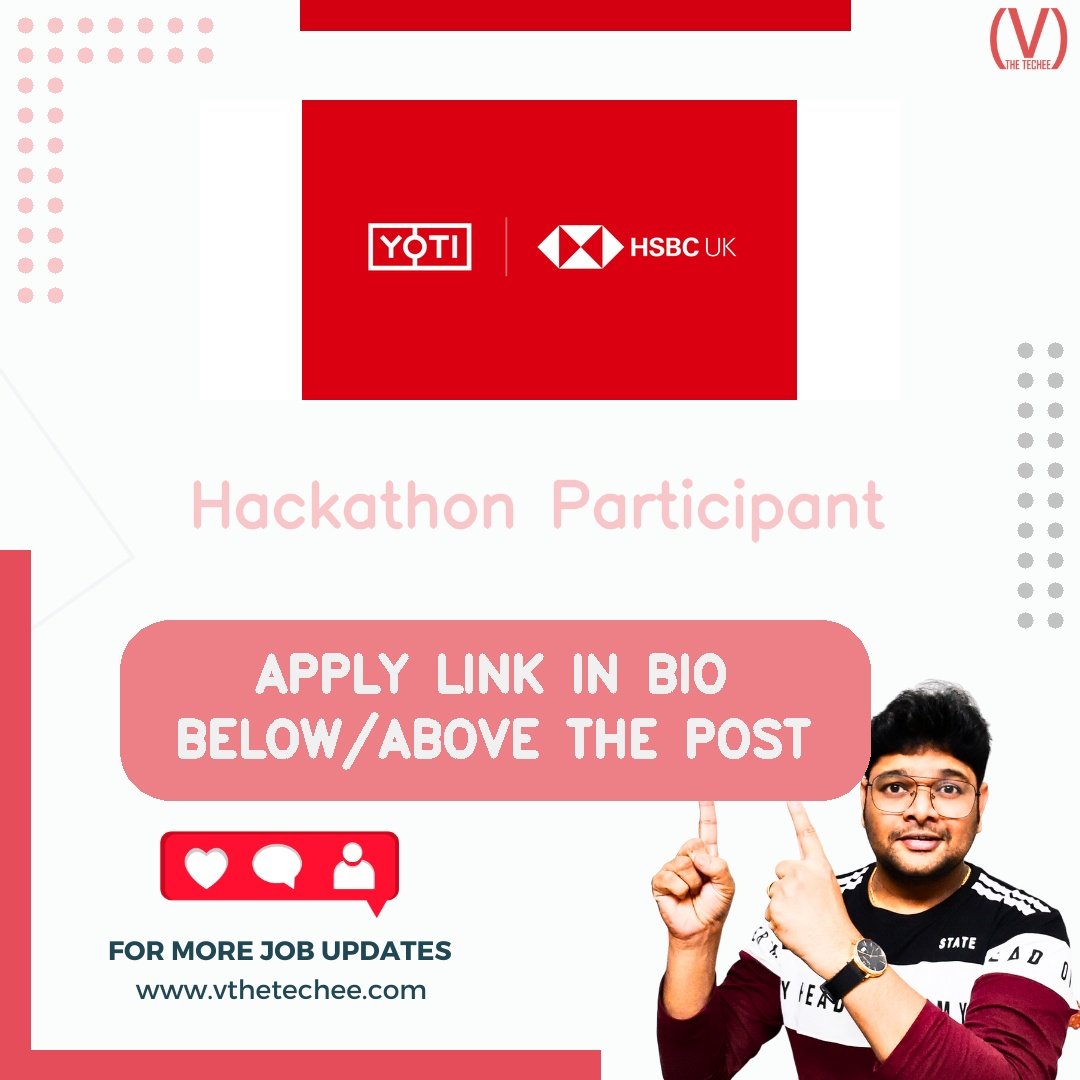HSBC Technology India hiring poster vthetecheejobs