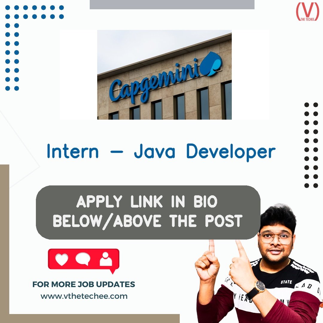 Capgemini hiring poster vthetecheejobs