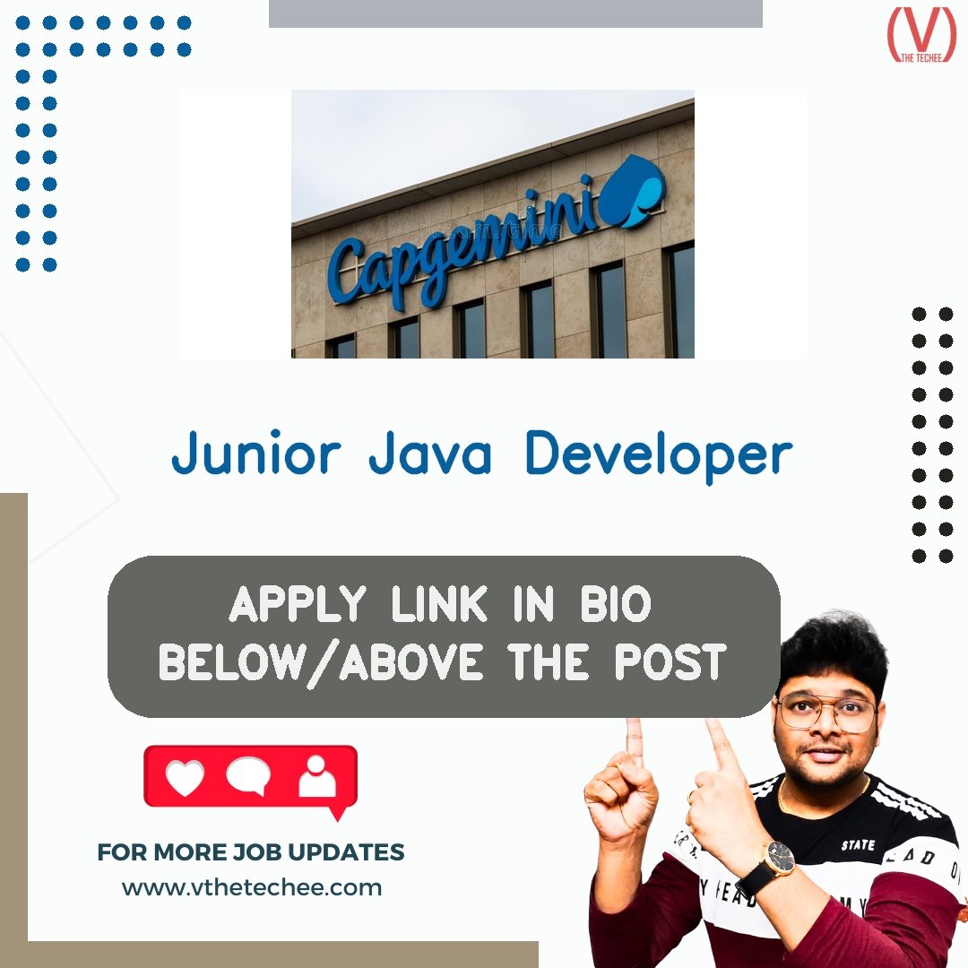 Capgemini hiring poster vthetecheejobs