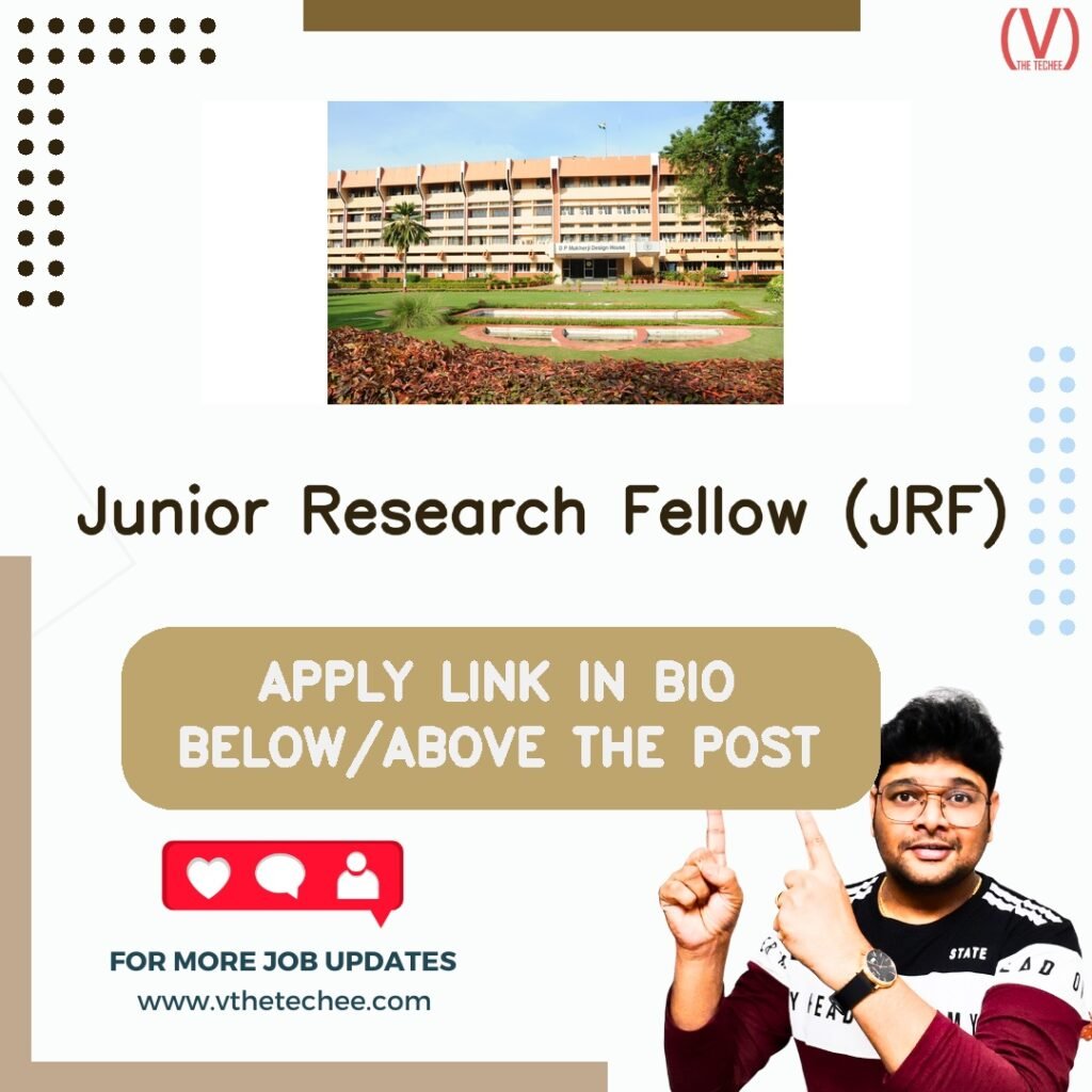 Junior Research Fellow (JRF) at Combat Vehicles Research & Development Establishment (CVRDE), DRDO
