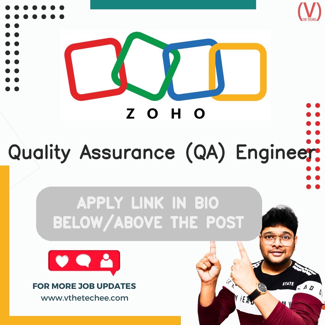 Zoho Corp hiring poster vthetecheejobs