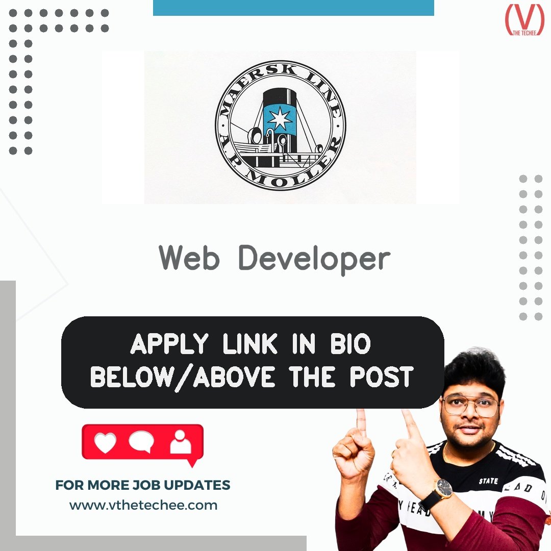 Maersk hiring poster vthetecheejobs