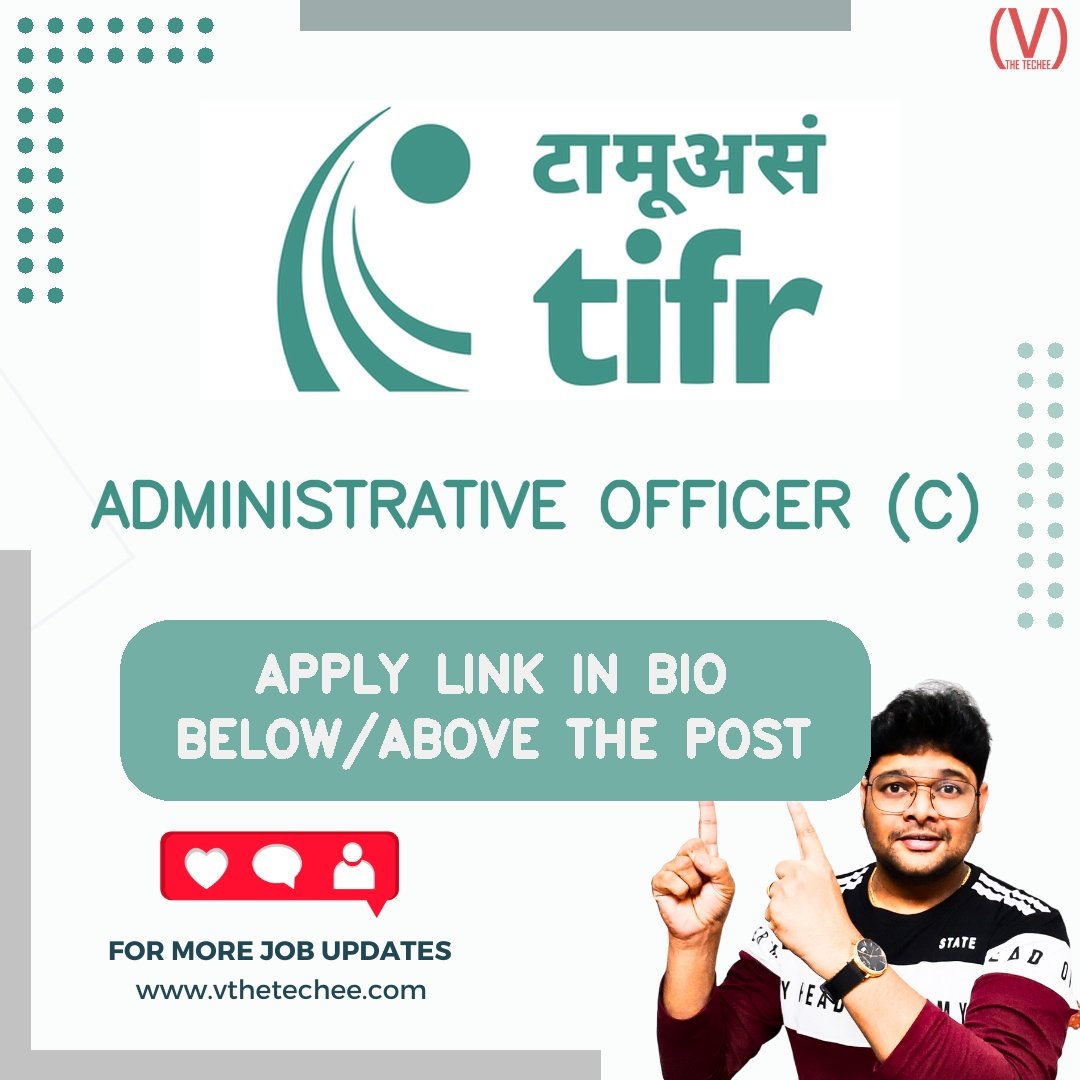 TATA INSTITUTE OF FUNDAMENTAL RESEARCH hiring poster vthetecheejobs