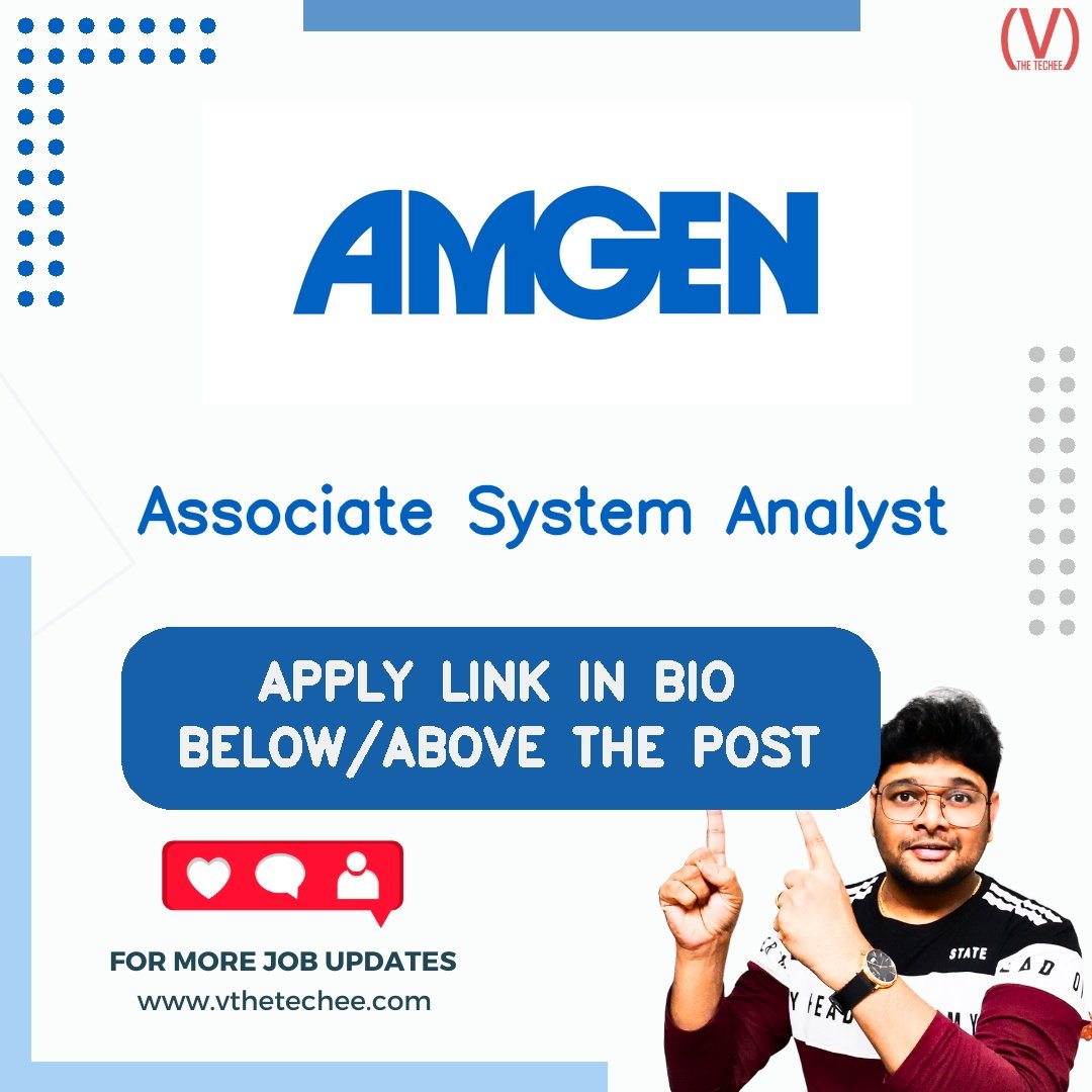 Amgen hiring poster vthetecheejobs