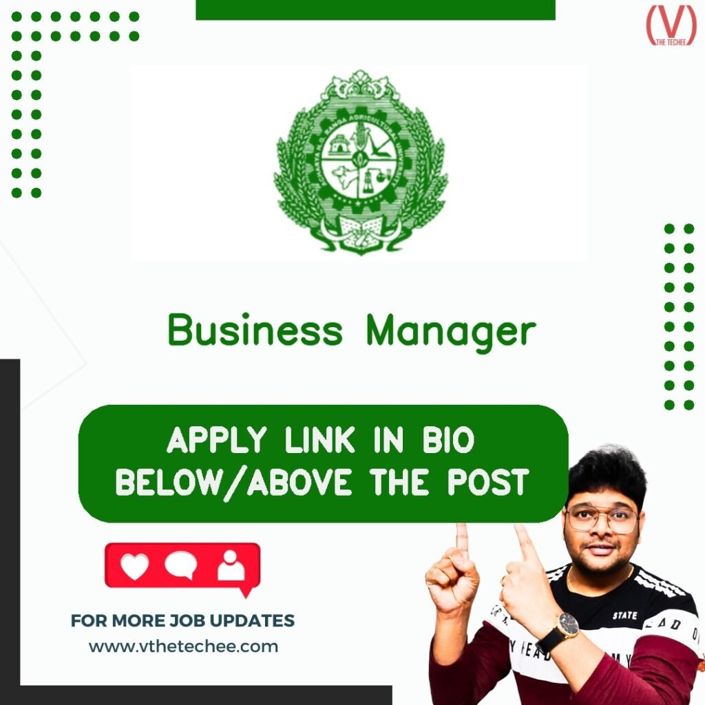 Business Manager at Acharya N.G. Ranga Agricultural University (ANGRAU)