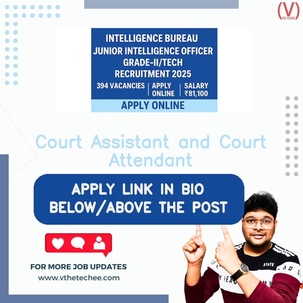 Court Assistant and Court Attendant at Principal District and Sessions Court, Narayanpet