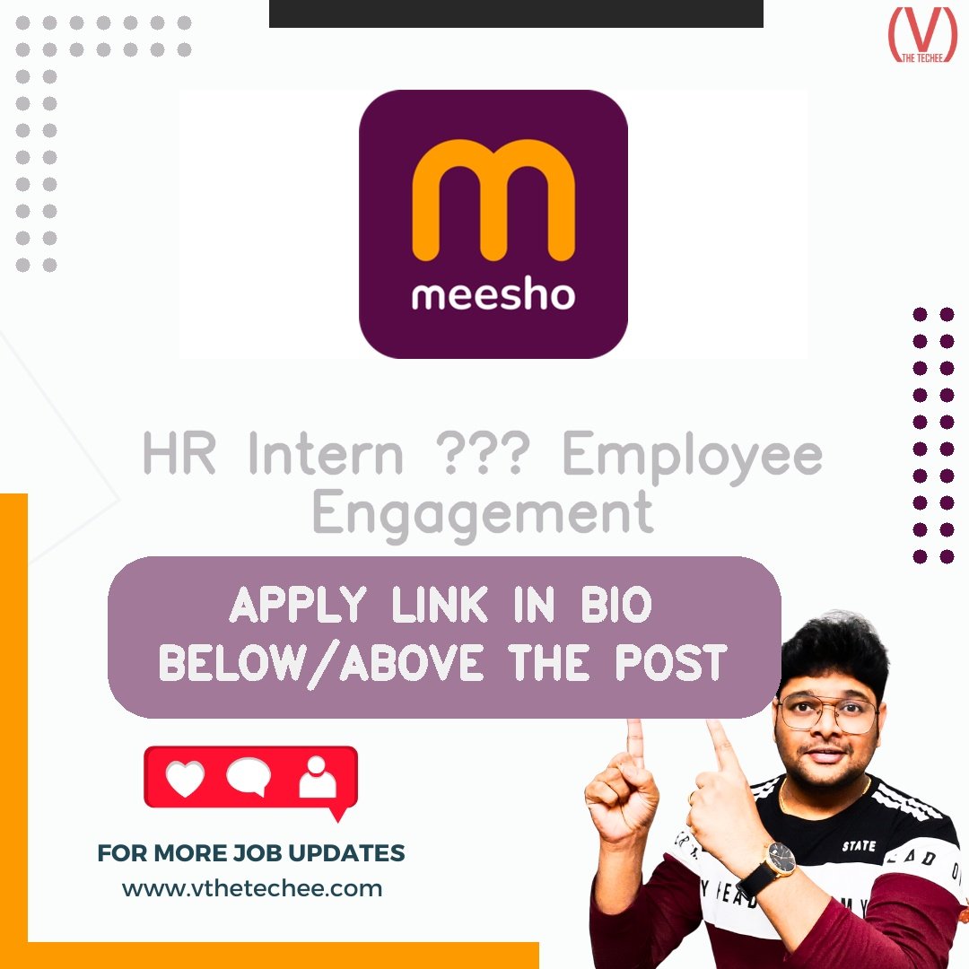 Meesho hiring poster vthetecheejobs