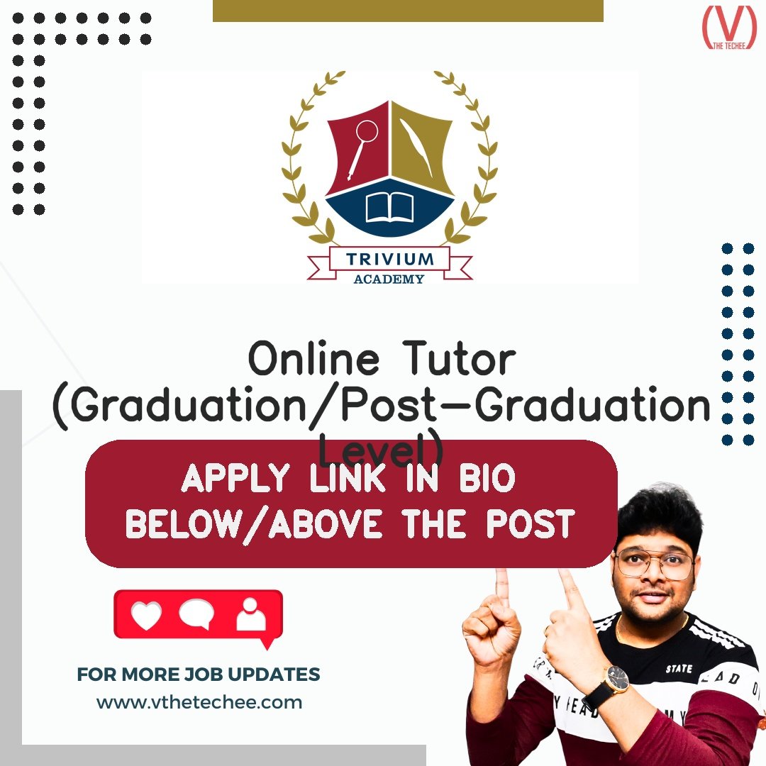 Trivium Education hiring poster vthetecheejobs