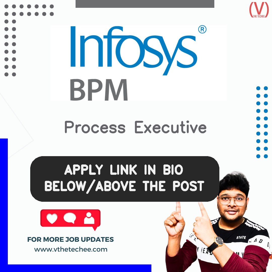Infosys BPM Limited hiring poster vthetecheejobs