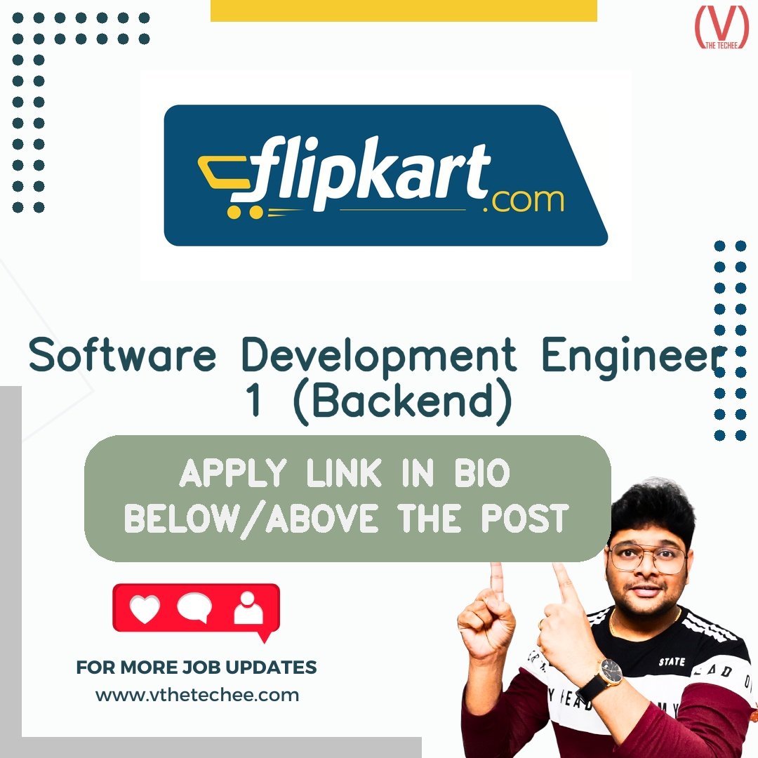 Flipkart hiring poster vthetecheejobs