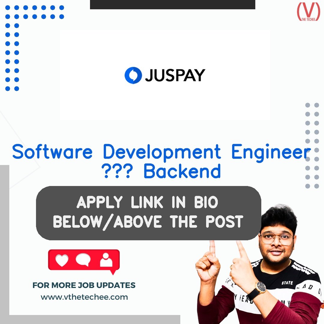 Juspay hiring poster vthetecheejobs