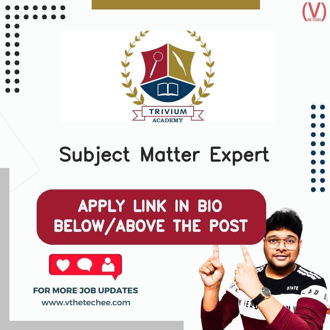 Trivium Education hiring poster vthetecheejobs