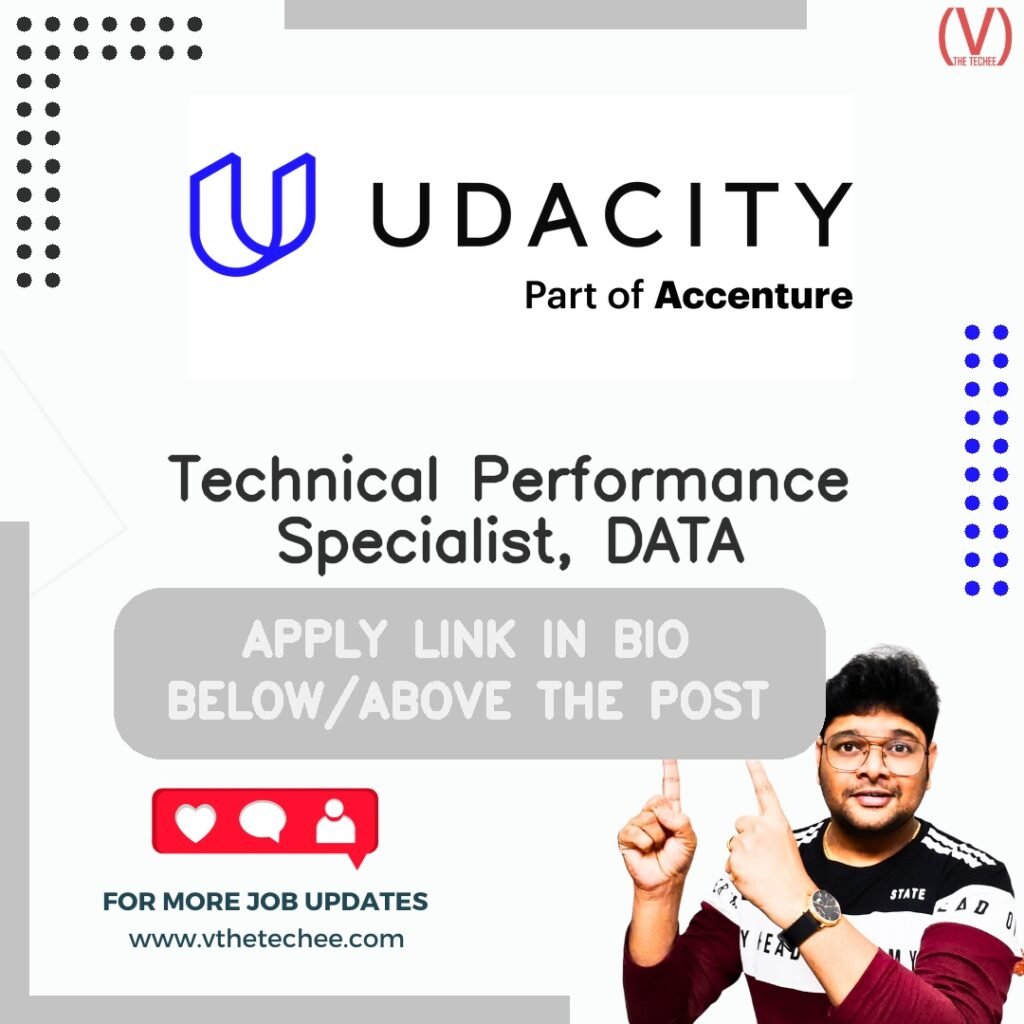 Udacity is hiring for Technical Performance Specialist, DATA | Apply Now! 7 Technical Performance Specialist, DATA at Udacity