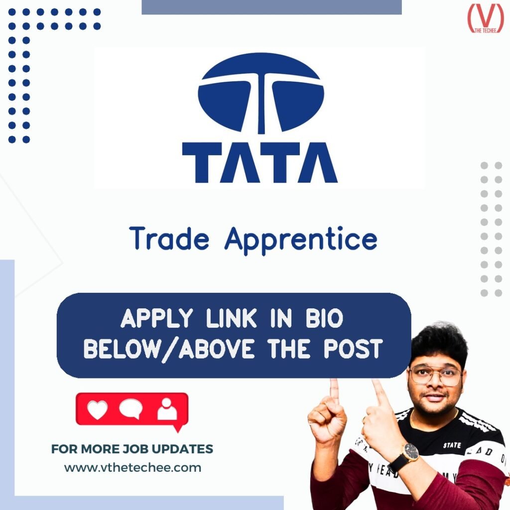 Tata Motors is hiring for Trade Apprentice | Apply Now! 11 Trade Apprentice at Tata Motors